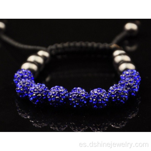 10mm Shamballa joyas con pulsera de perlas de cristal Pave